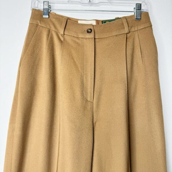 LouLou Studio Loro Piana Edition Restinga Trousers Pant Wool In Camel Medium - Picture 4 of 11